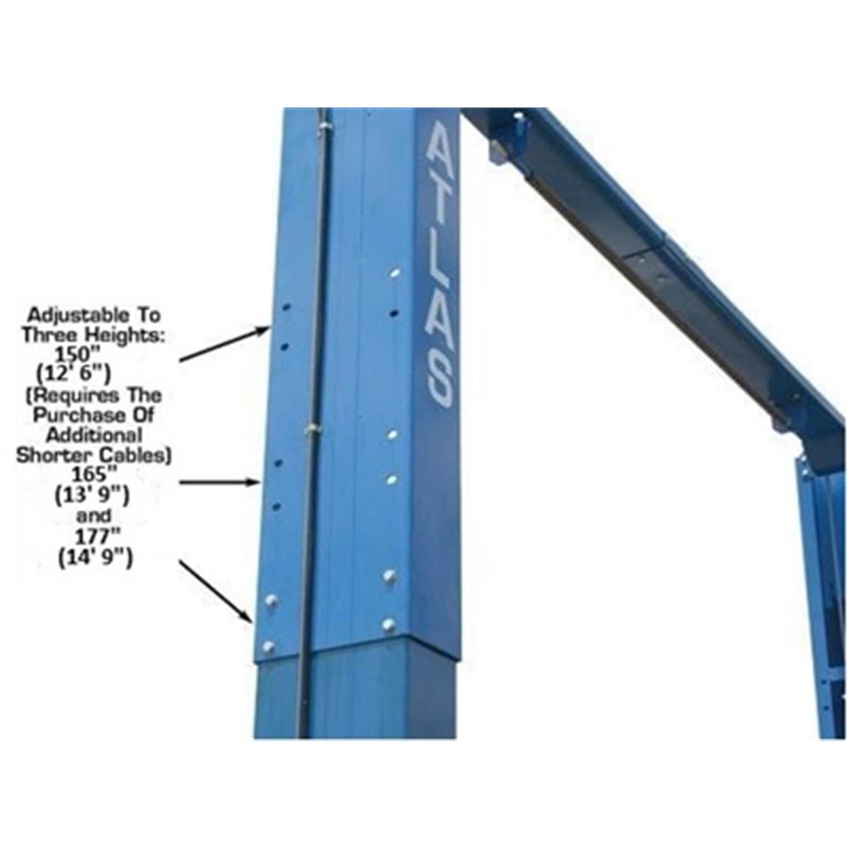 Atlas Automotive Equipment 12,000 lb. Heavy Duty 2-Post Lift w/ 3-Stage Arms