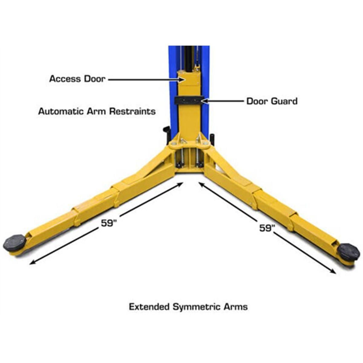 Atlas Automotive Equipment 12,000 lb. Heavy Duty 2-Post Lift w/ 3-Stage Arms