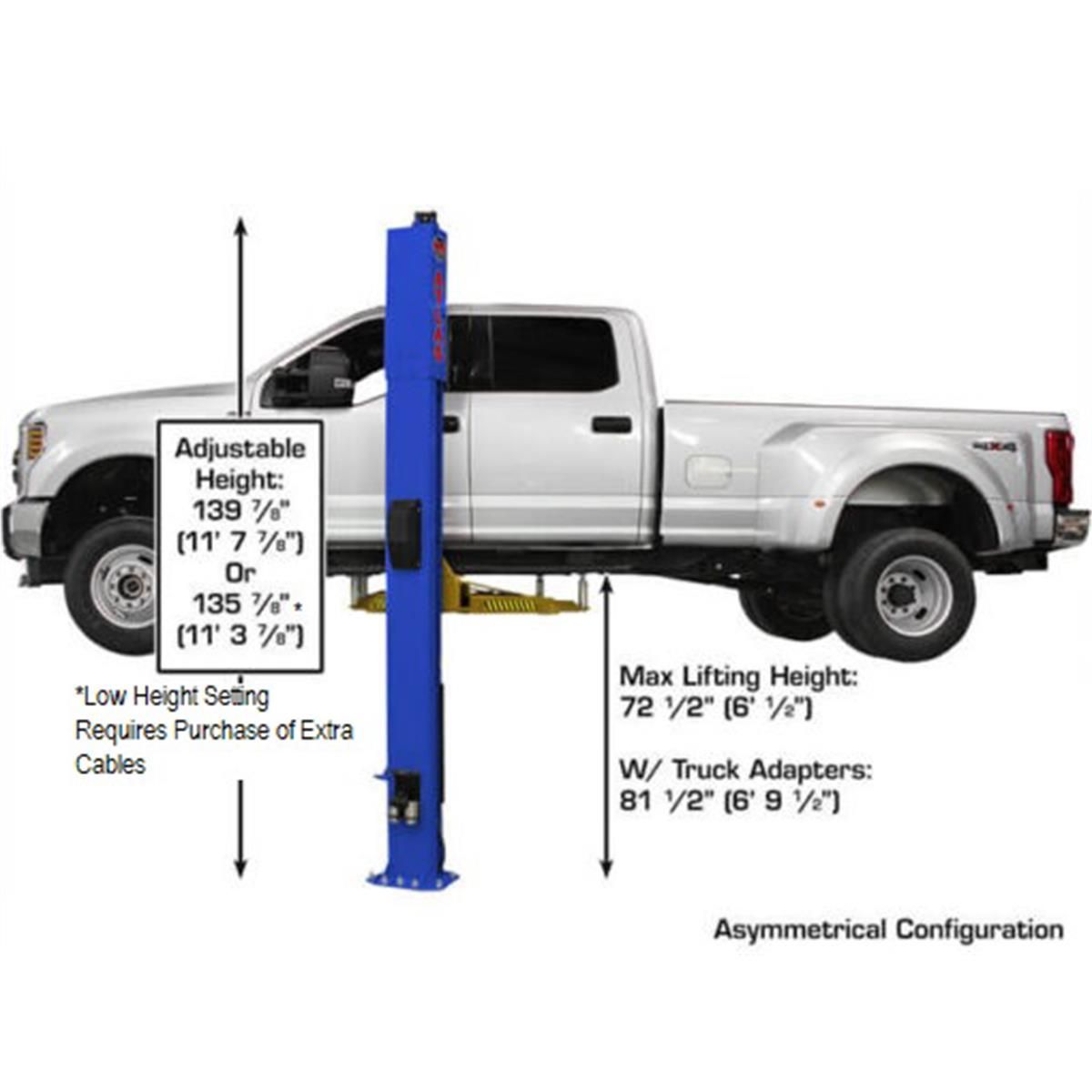 Atlas Automotive Equipment Platinum PVL10 ALI Certified 10,000 lb Overhead Lift