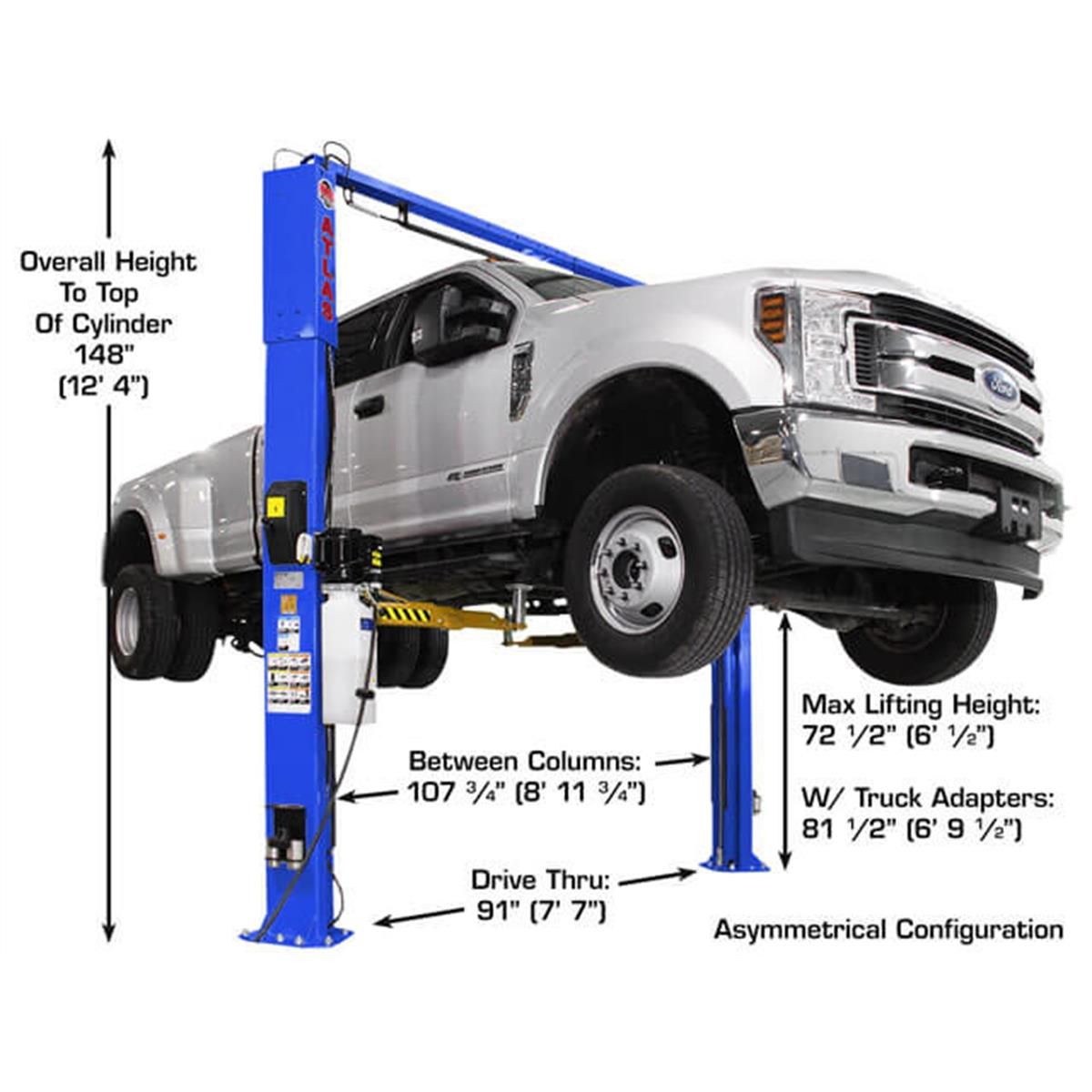 Atlas Automotive Equipment Platinum PVL10 ALI Certified 10,000 lb Overhead Lift